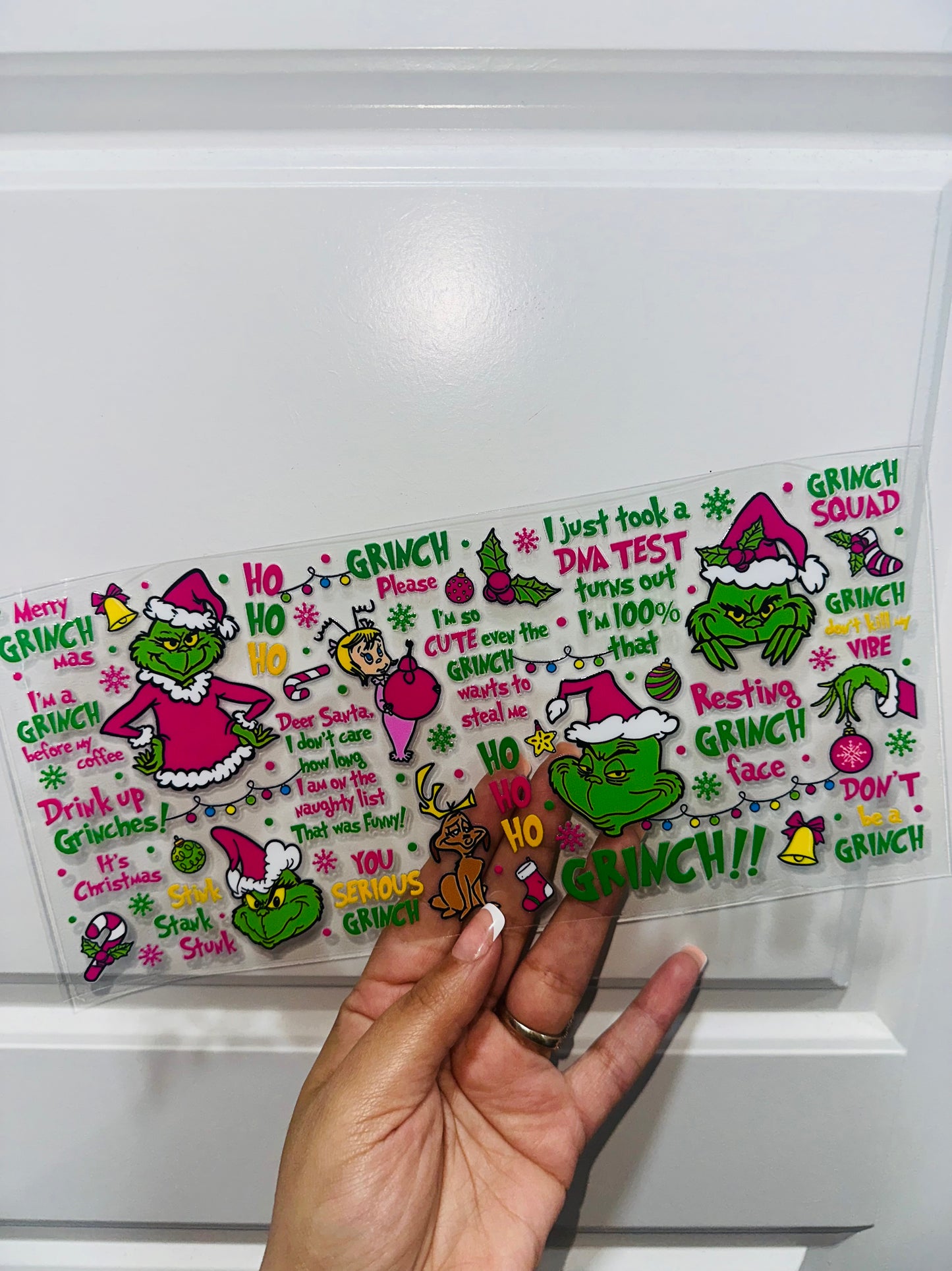 Pink Grinchy Uvdtf Wrap