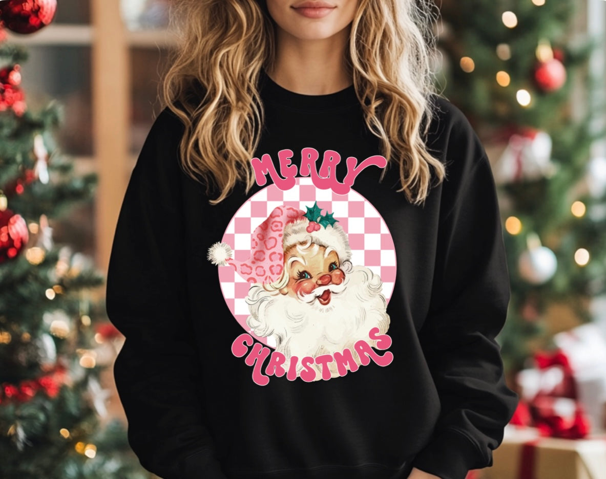 Checkered Santa Sweatshirt