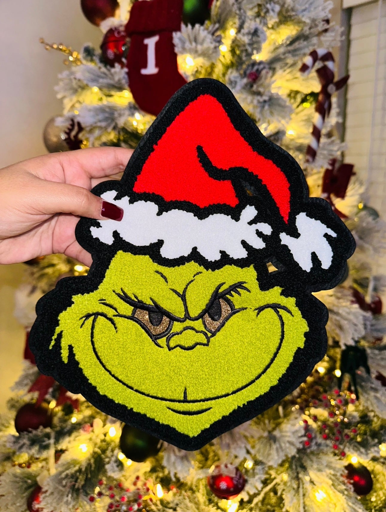 Grinch Chenille Patch
