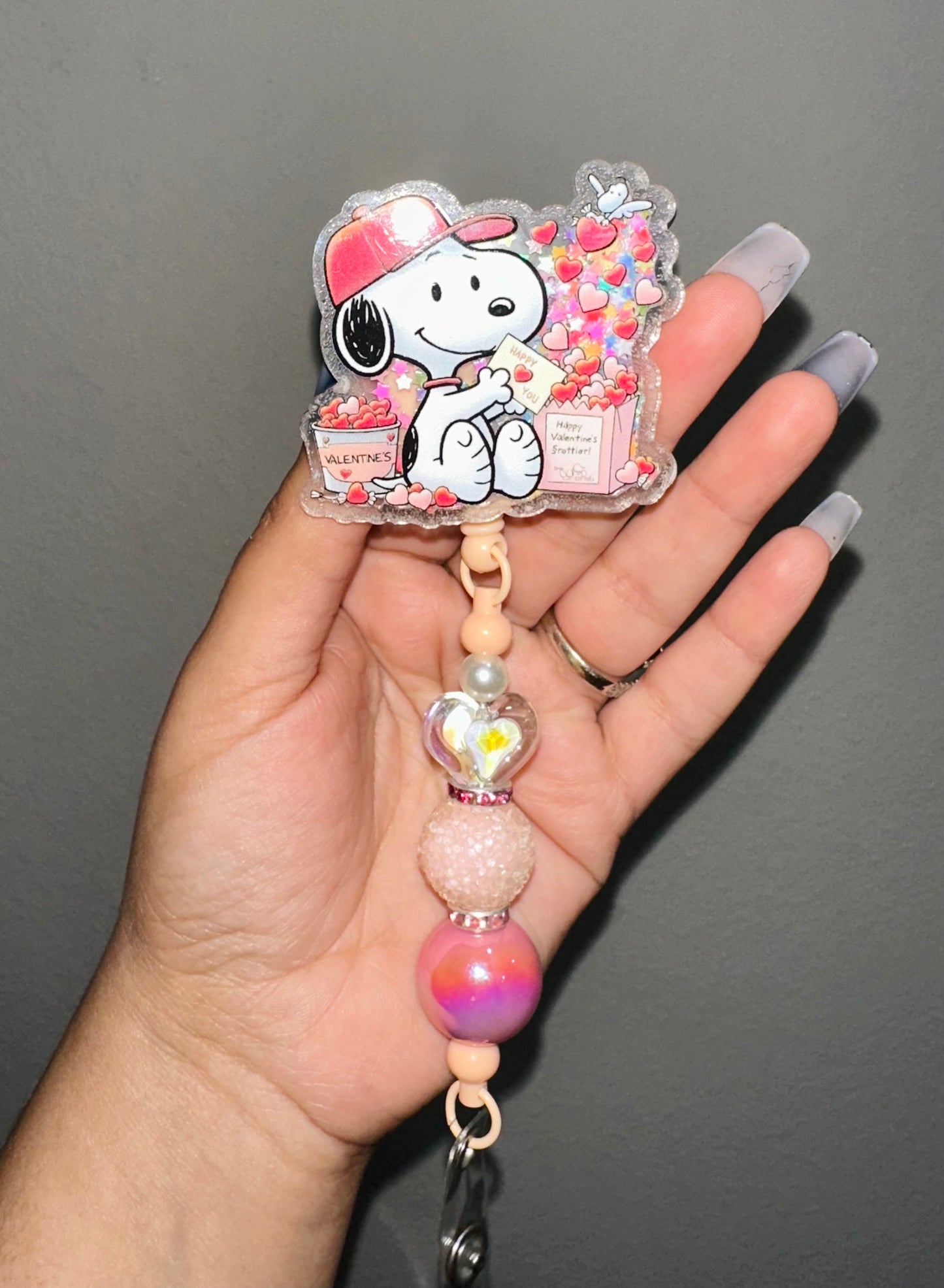 Snoopy Valentines Badge Reel