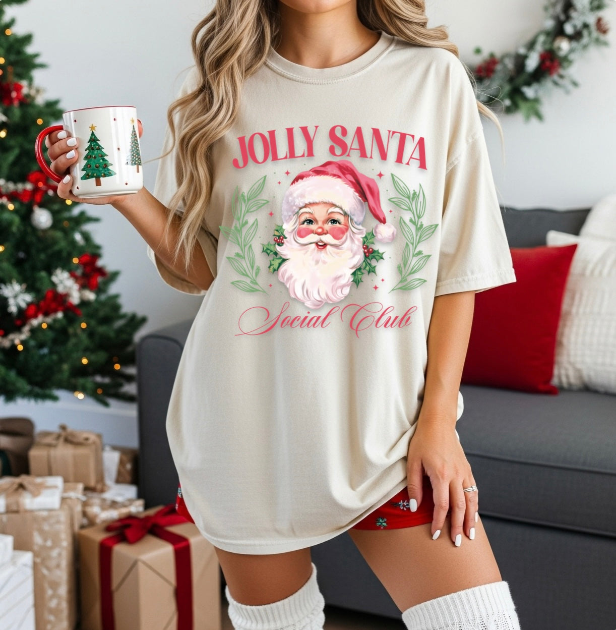Jolly Santa DTF Transfer