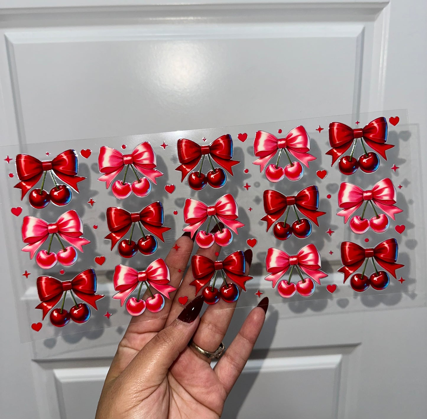 Cherry Bows Uvdtf Wrap