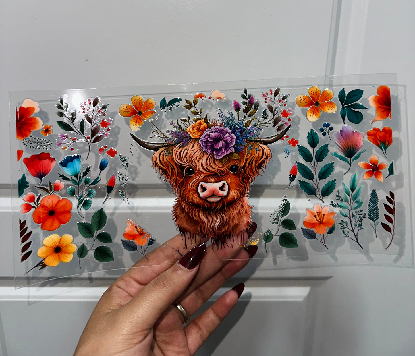 Highland Cow Uvdtf Wrap