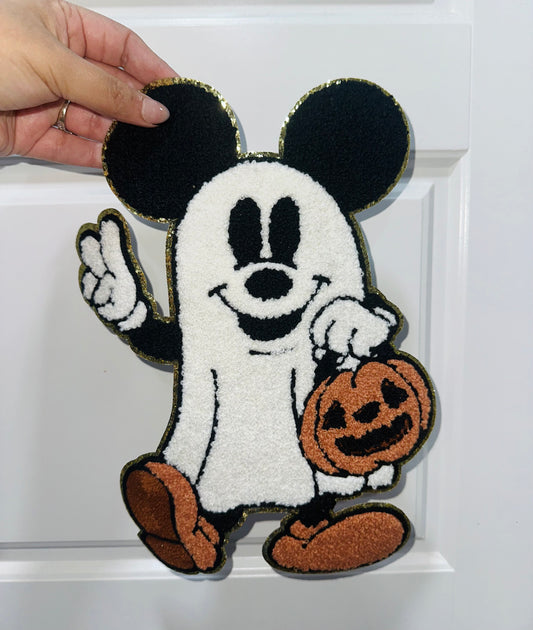Mickey Ghost Chenille Patch