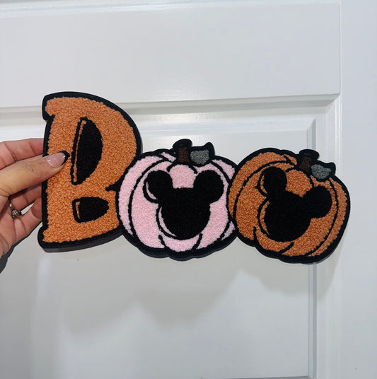 Mickey Boo Chenille Patch