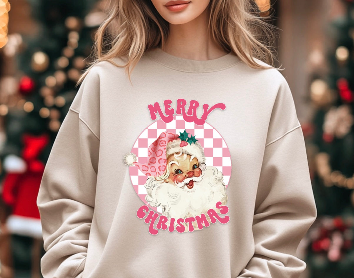 Checkered Santa Sweatshirt