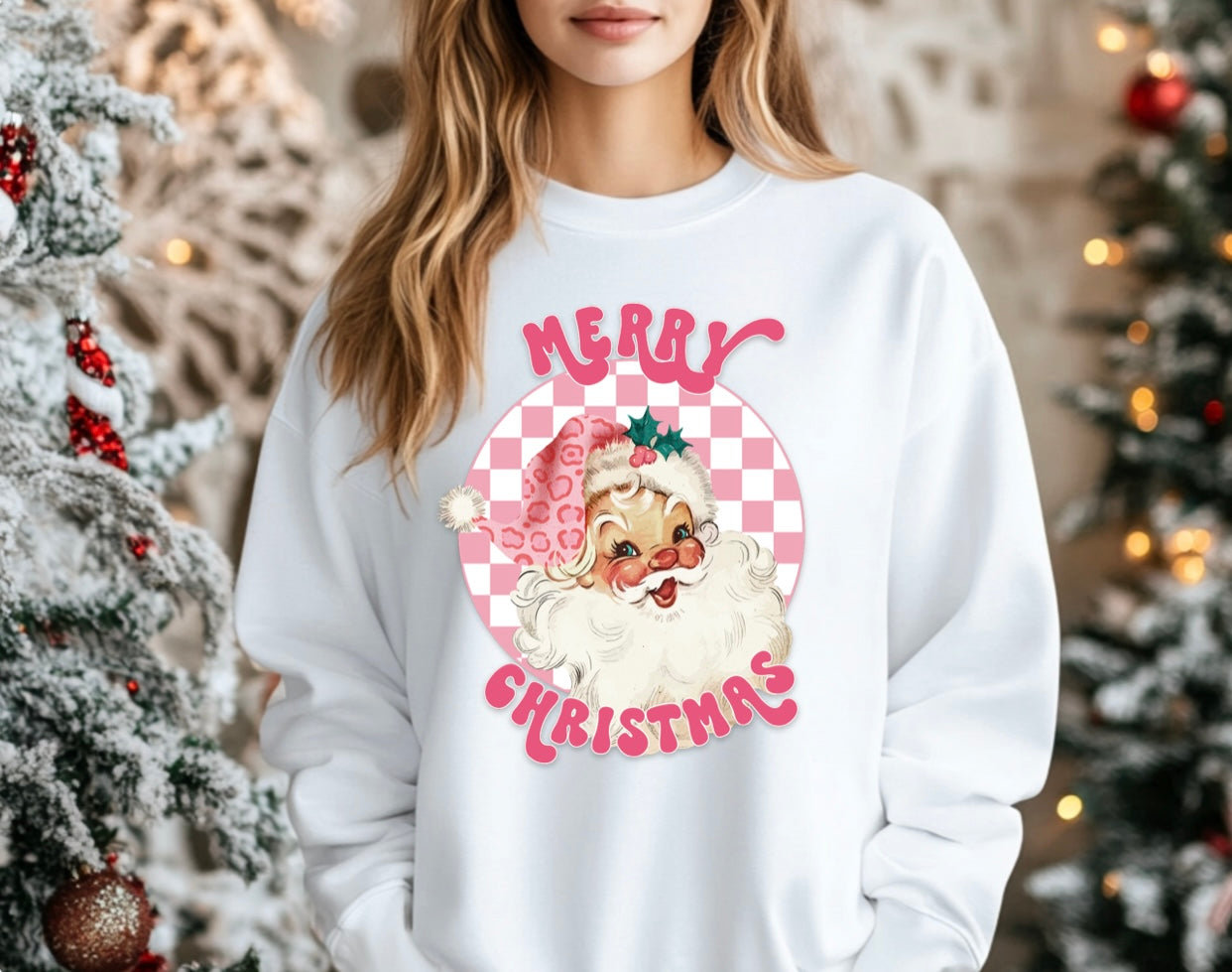 Checkered Santa Sweatshirt