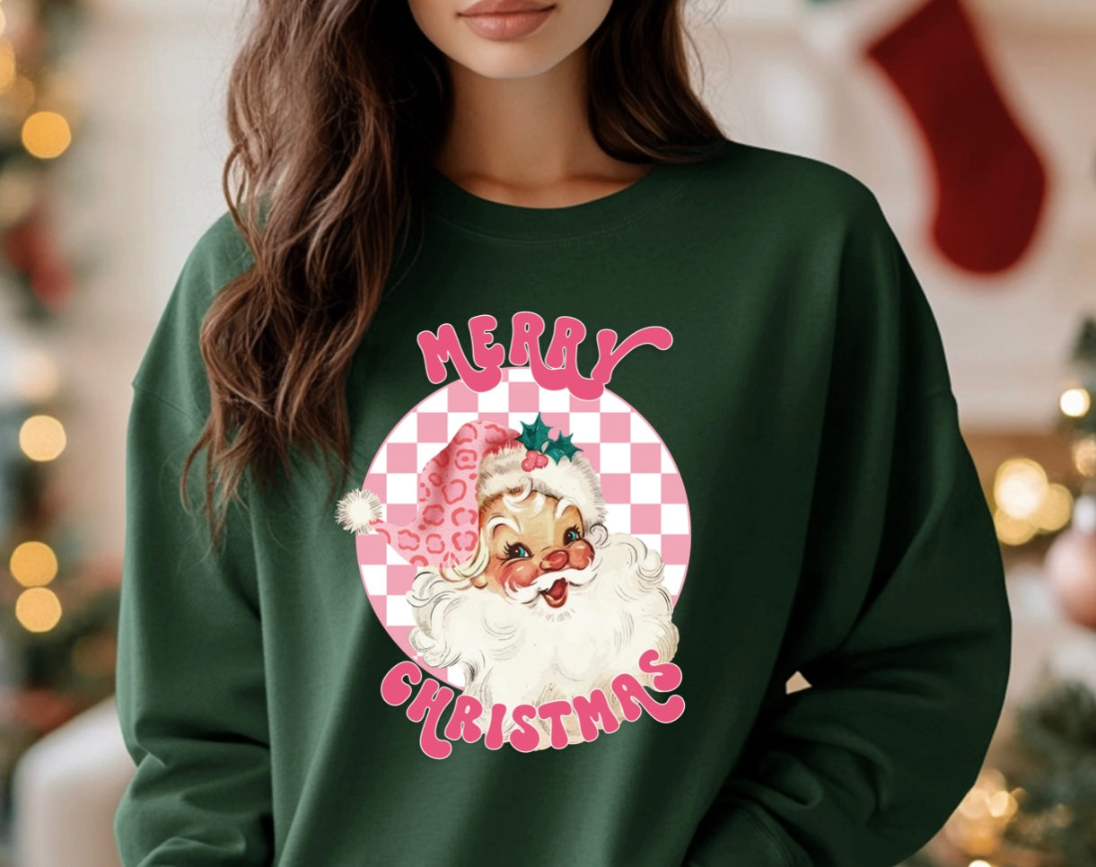 Checkered Santa Sweatshirt