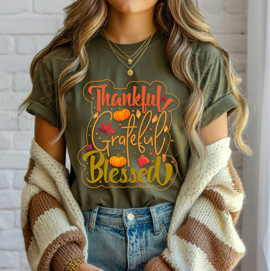 Thankful Grateful Blessed T-shirt