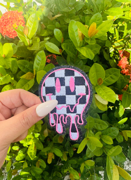 Checkered Smiley Patch