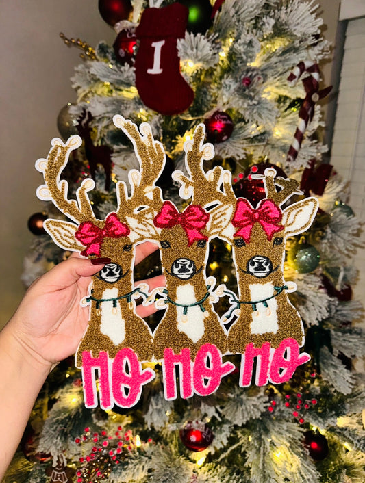 Coquette Reindeer Chenille Patch