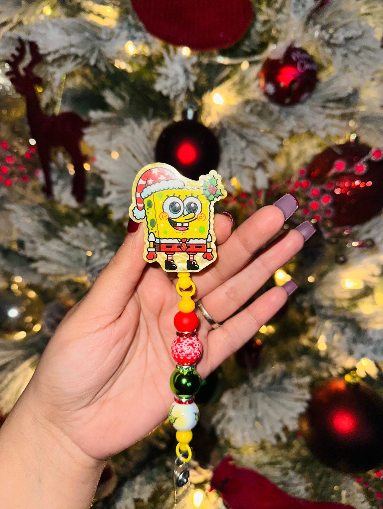 SpongeBob Christmas Badge Reel
