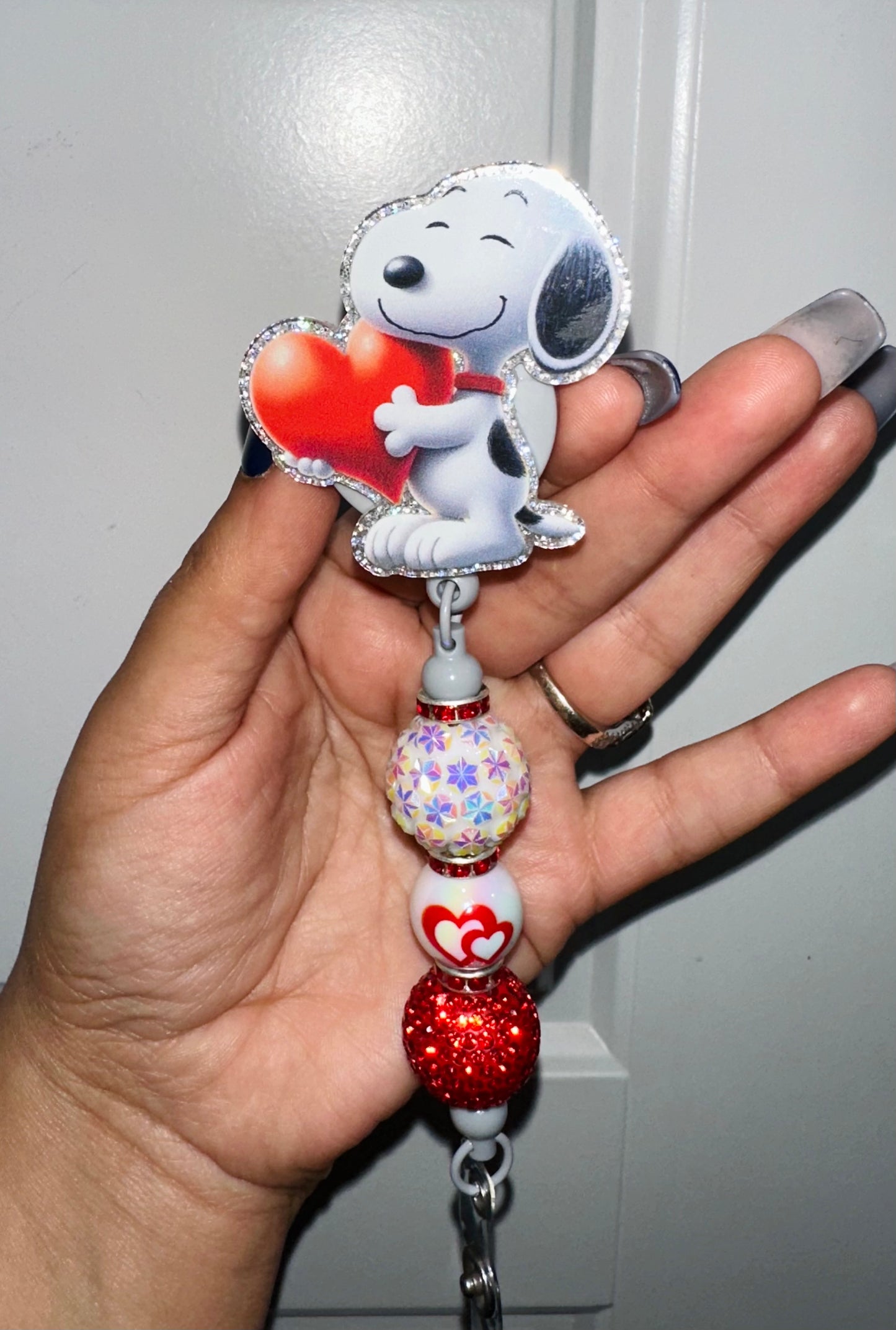 Snoopy Heart Badge Reel
