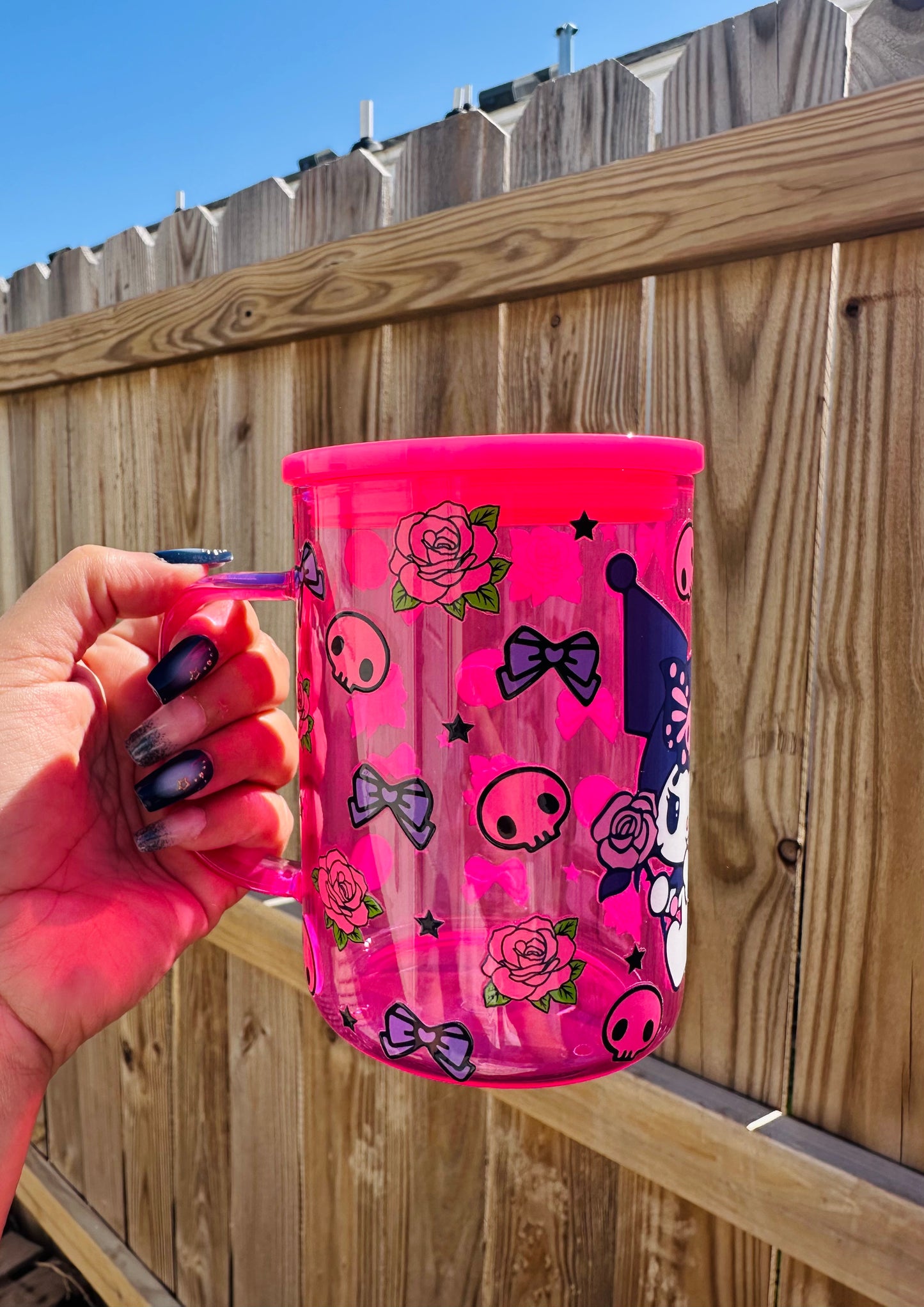 Kuromi Glass Mug