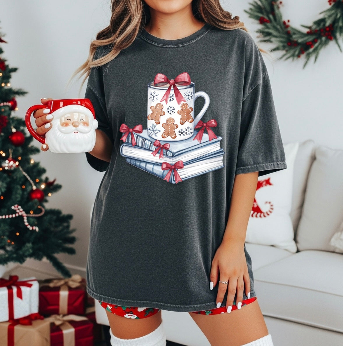 Xmas & Books DTF Transfer