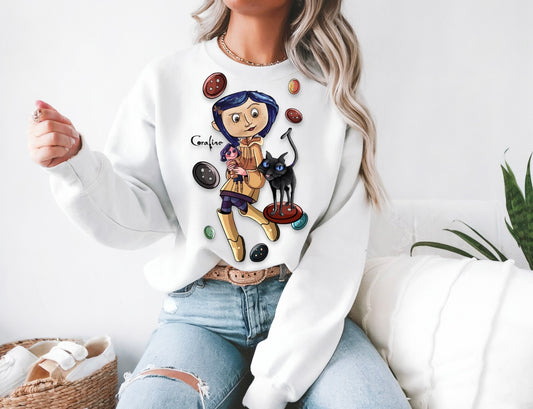 Coraline & Cat DTF Transfer