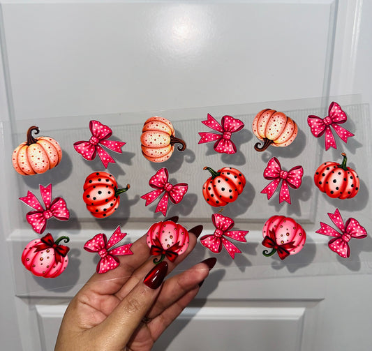 Dots, Bows & Pumpkins Uvdtf Wrap
