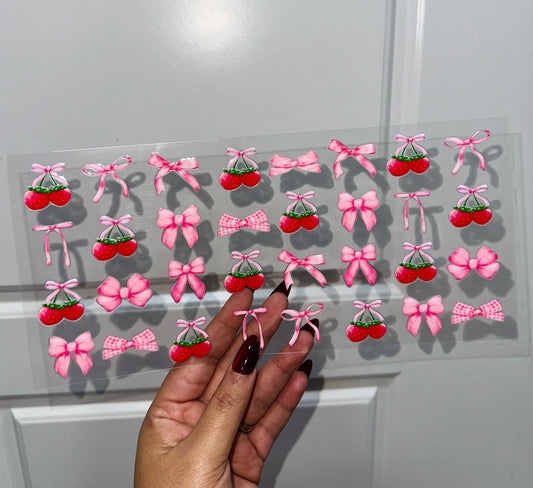 Strawberry Cherries Uvdtf Wrap